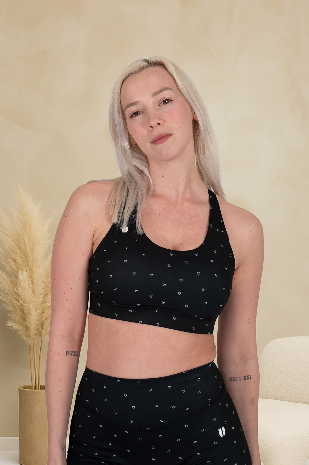 Brushed Pattern Support Bra