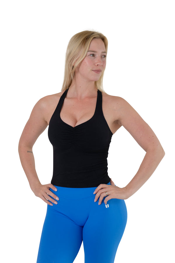Ruched Front Longline Sports Bra