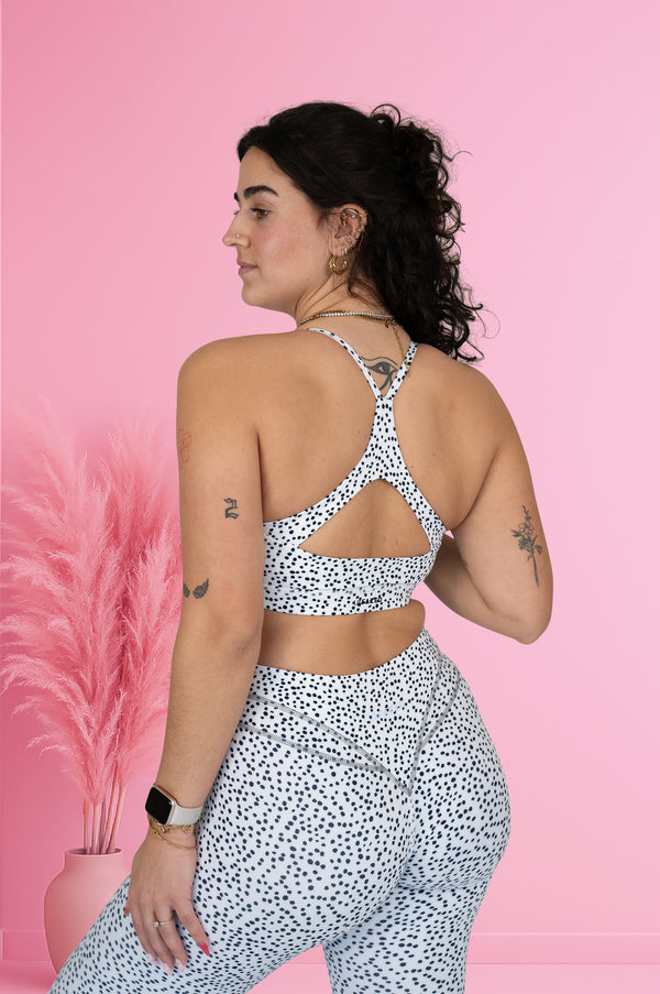 Brushed Pattern V-neck Bra