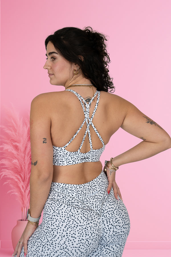 Brushed Pattern Support Bra