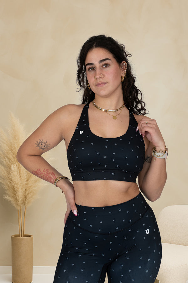 Brushed Pattern Support Bra