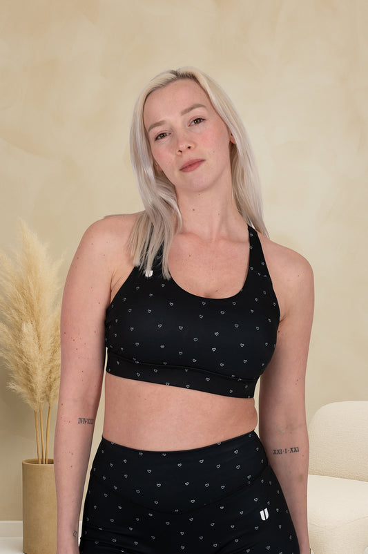 Brushed Pattern Support Bra