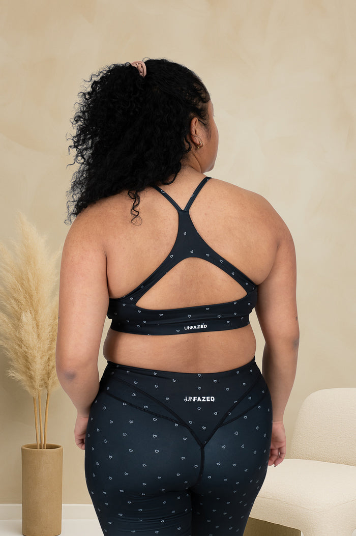Brushed Pattern V-neck Bra