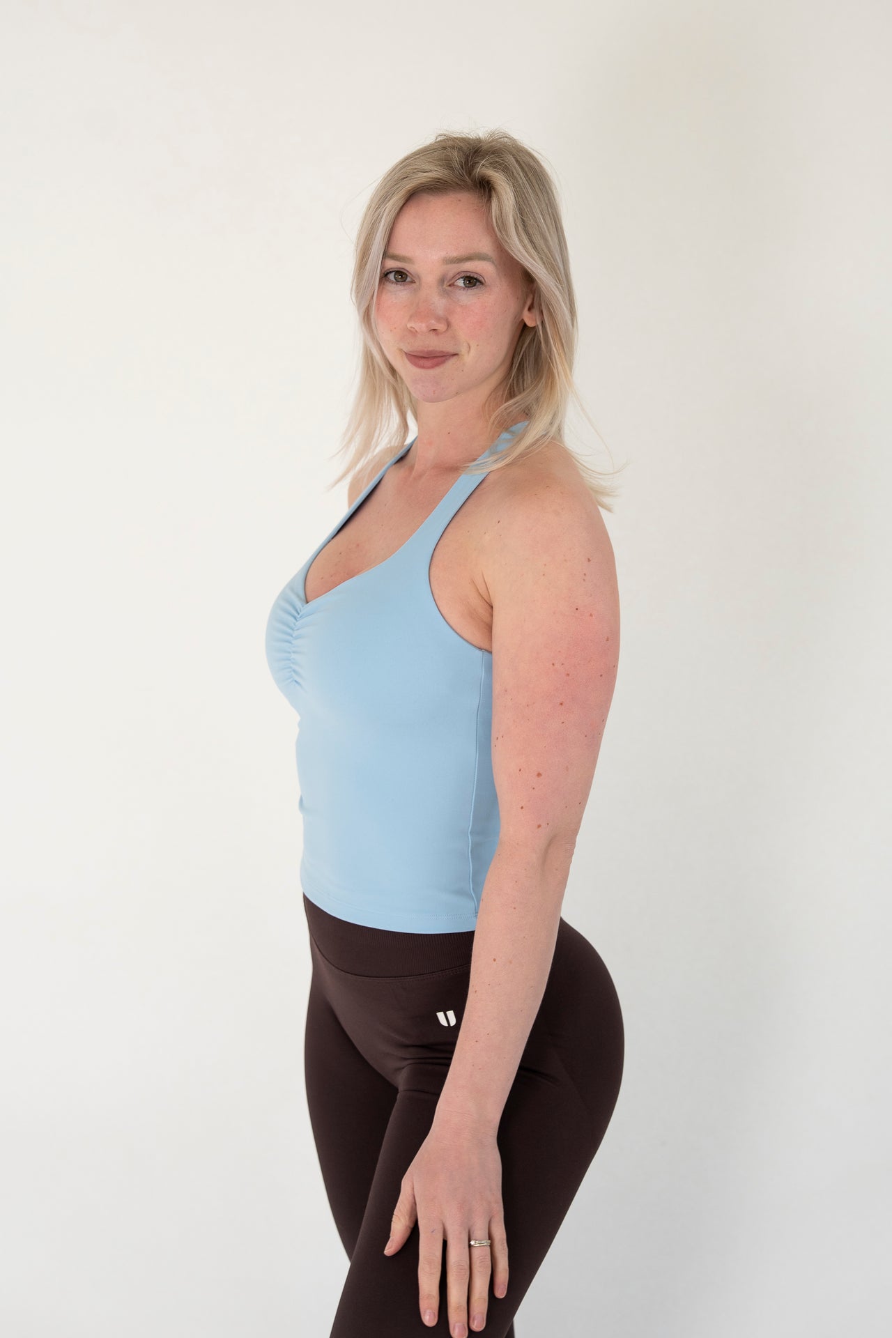 Ruched Front Longline Sports Bra