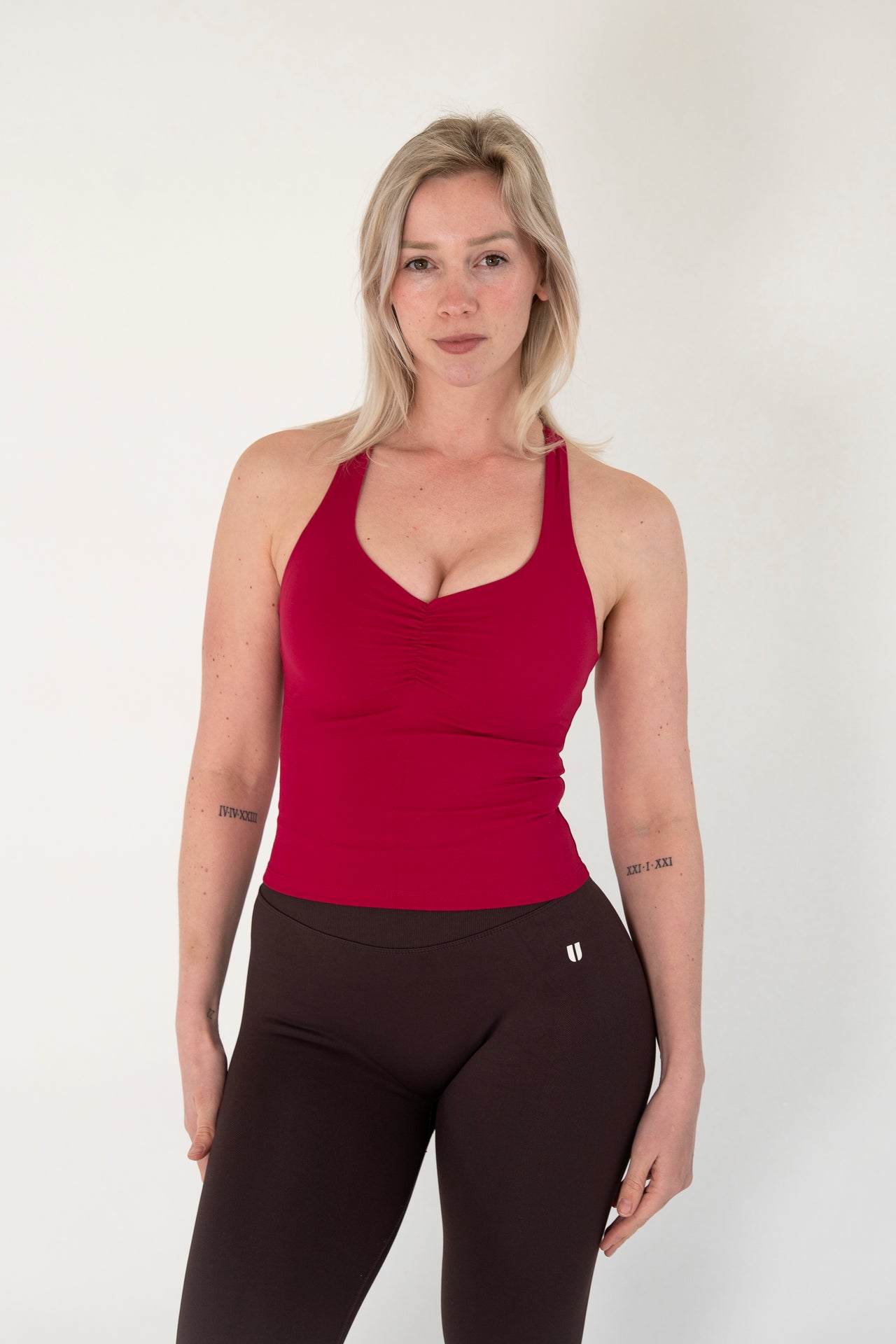 Ruched Front Longline Sports Bra