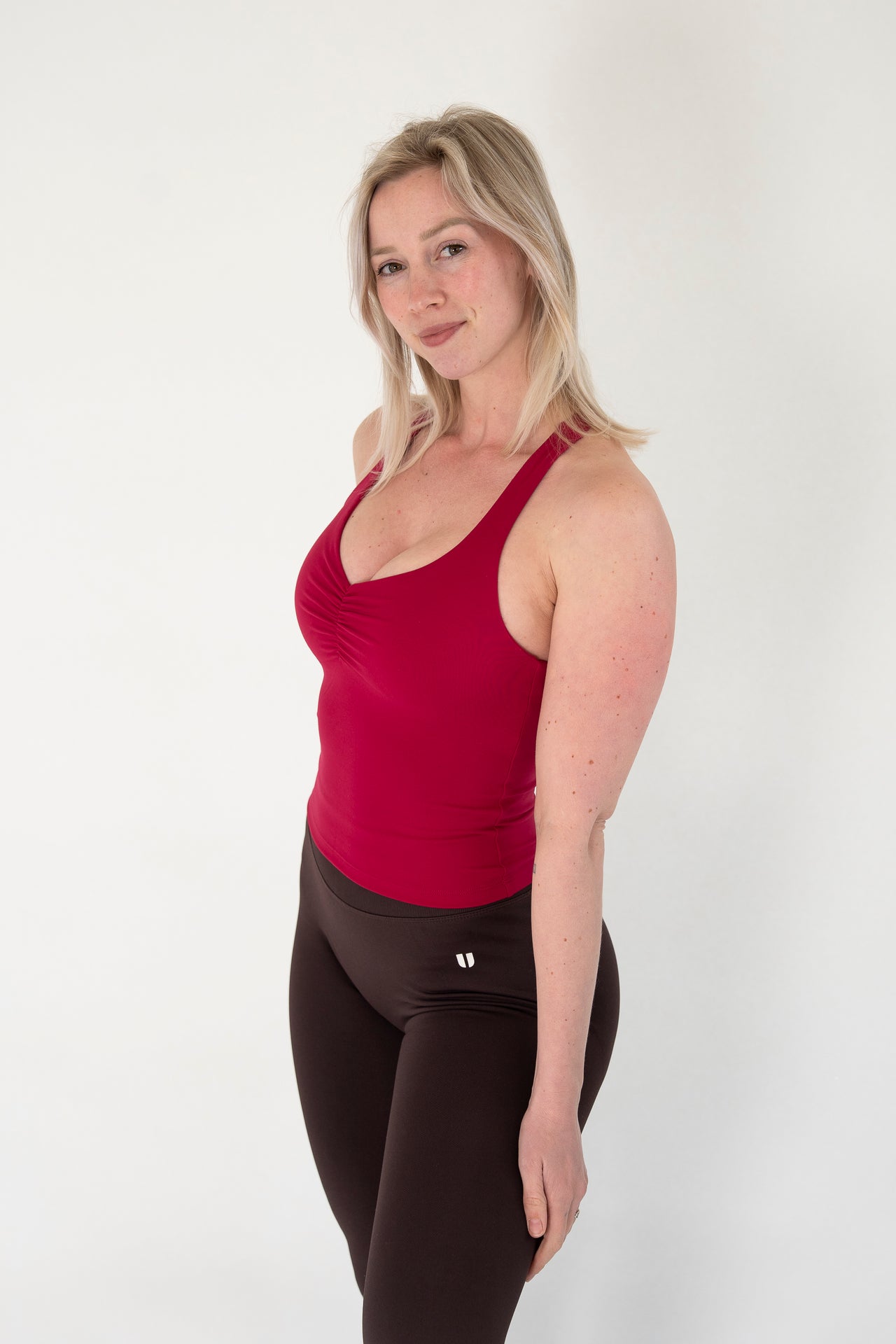 Ruched Front Longline Sports Bra
