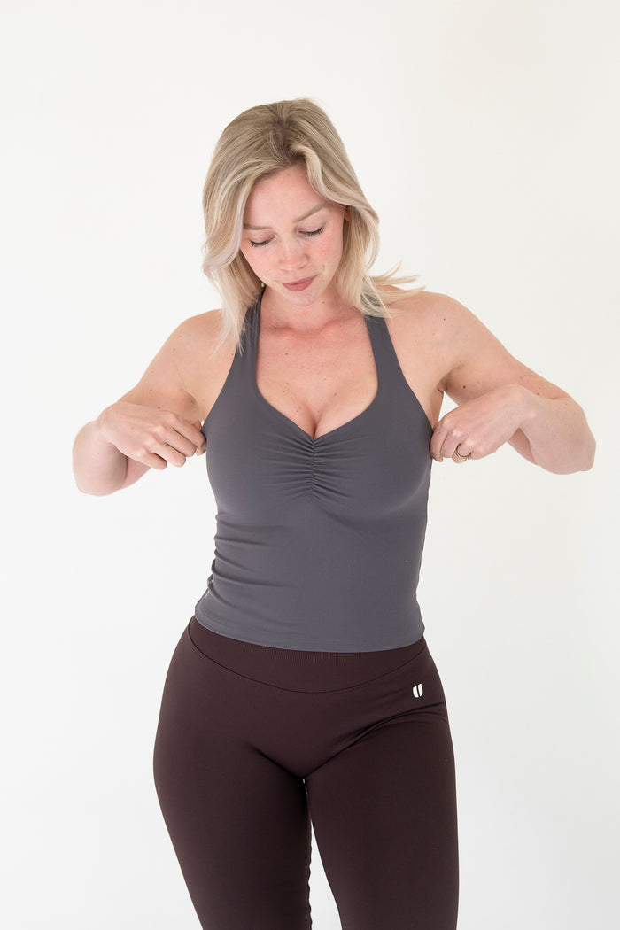Ruched Front Longline Sports Bra