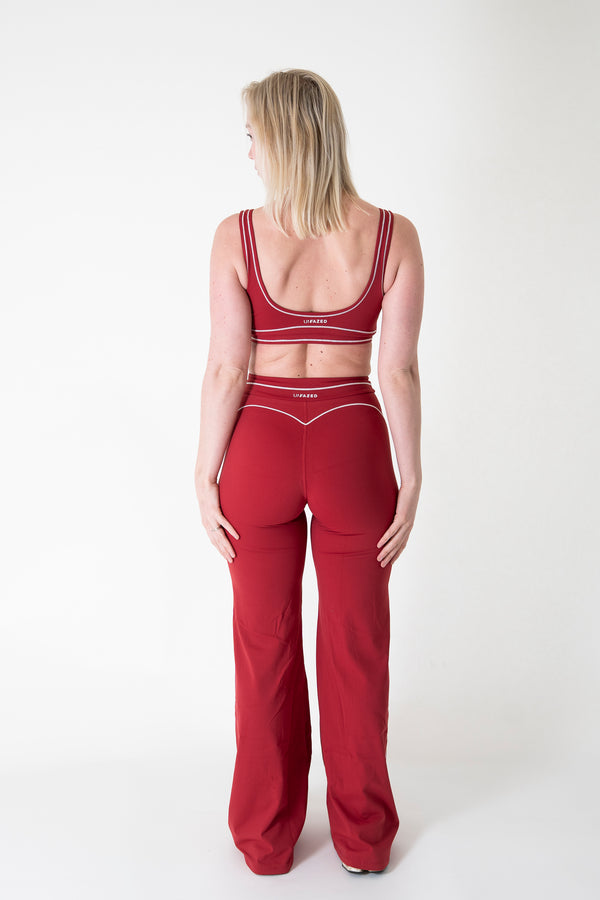 Silhouette Wide Leggings Cherry