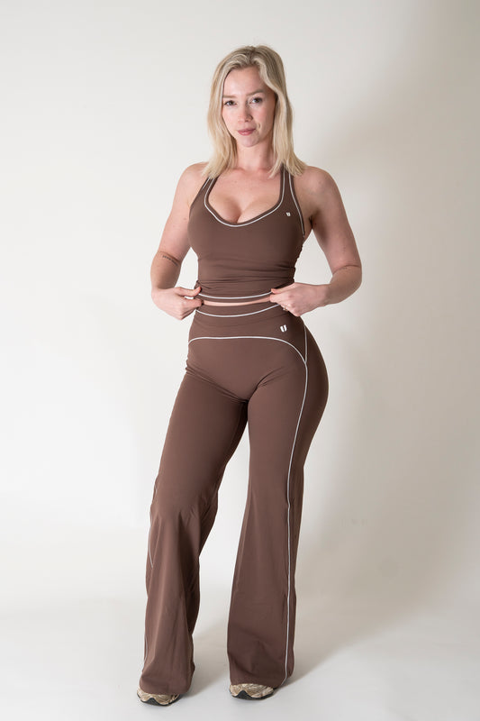 Silhouette Wide Leggings Coffee