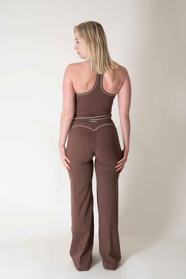 Silhouette Wide Leggings Coffee
